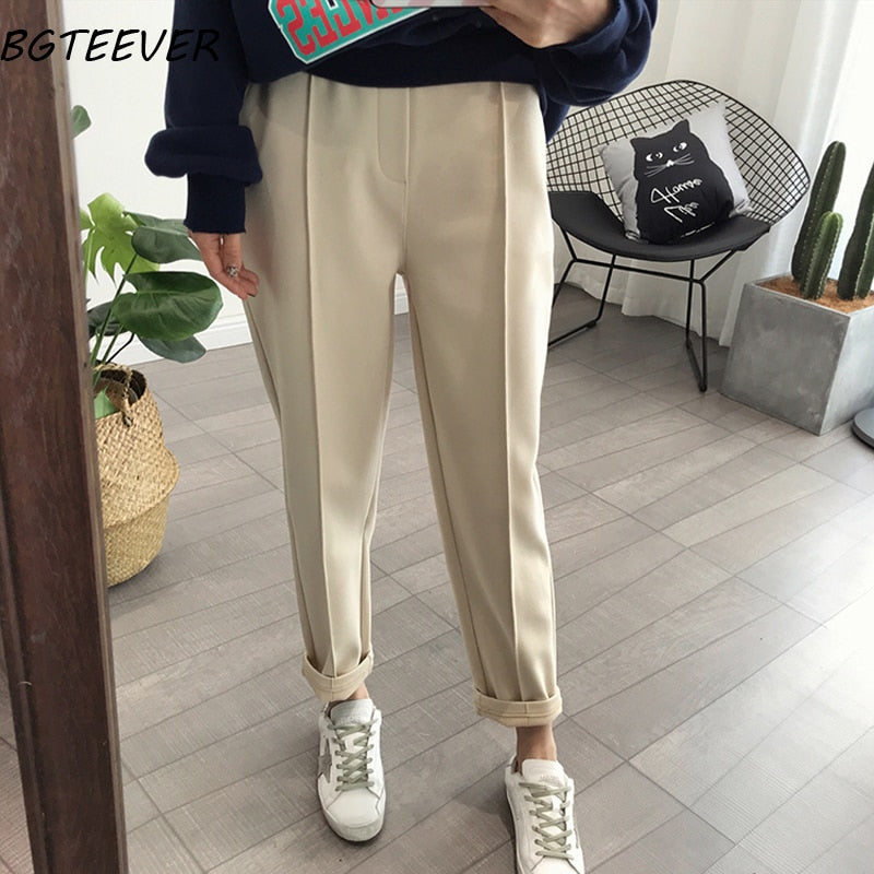 Winter Thicken Women Pencil Pants Wool