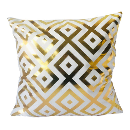 Bronzing Cushion Cover Decorative Pillows Pineapple Eye Geometric Gold Pillow Case Luxury Sofa Cushions Home Chair Cojin 45*45cm