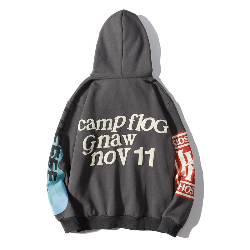 Graffiti Brief Schaum Plus Samt Kanye Sweatshirts männer Übergroße Fleece