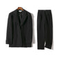 Women Blazer And Pants Sets Two Pieces OL Single Breasted Jacket Formal Suit Pleated Trousers Spring Autumn Winter