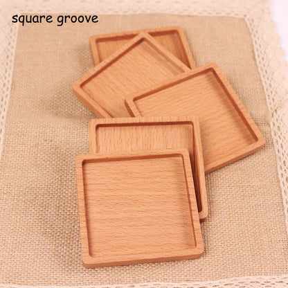 Tea Coffee Cup Pad Placemats Decor Walnut Wooden Coasters Durable Heat Resistant Square Round Drink Mat 1 Pcs Bowl Teapot