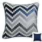 Velvet Cushion Soft Pillow Cover Zigzag Gray Coffee Blue Durable Thick Home Decorative for Sofa Bed 45x45cm/30x50cm/50x50c