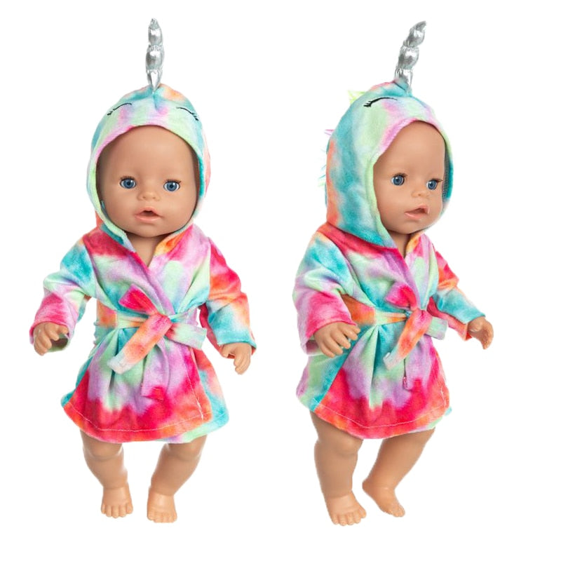 New Bathrobe Animal Suit Fit 17 inch New Bathrobe Animal Suit Fit 43cm Baby New Born Doll Clothes