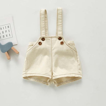 Frühling Herbst Neue Baby Overalls Jungen Mädchen Denim Overalls Kinder Overall Koreanische Mode Kinder Denim Shorts