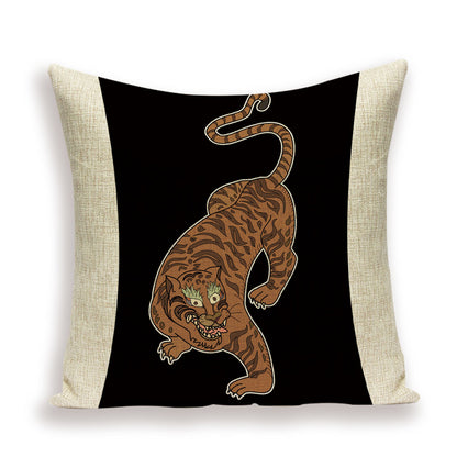 Animal Style Tiger Pillow Case Autumn Jungle Home Decorations Pillowcase Sofa Bed Cushion Cover Pillow Covers Room Pillowcase