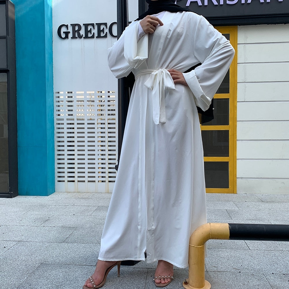 Öffnen Kaftan Dubai Abaya Truthahn Kimono Strickjacke Islam