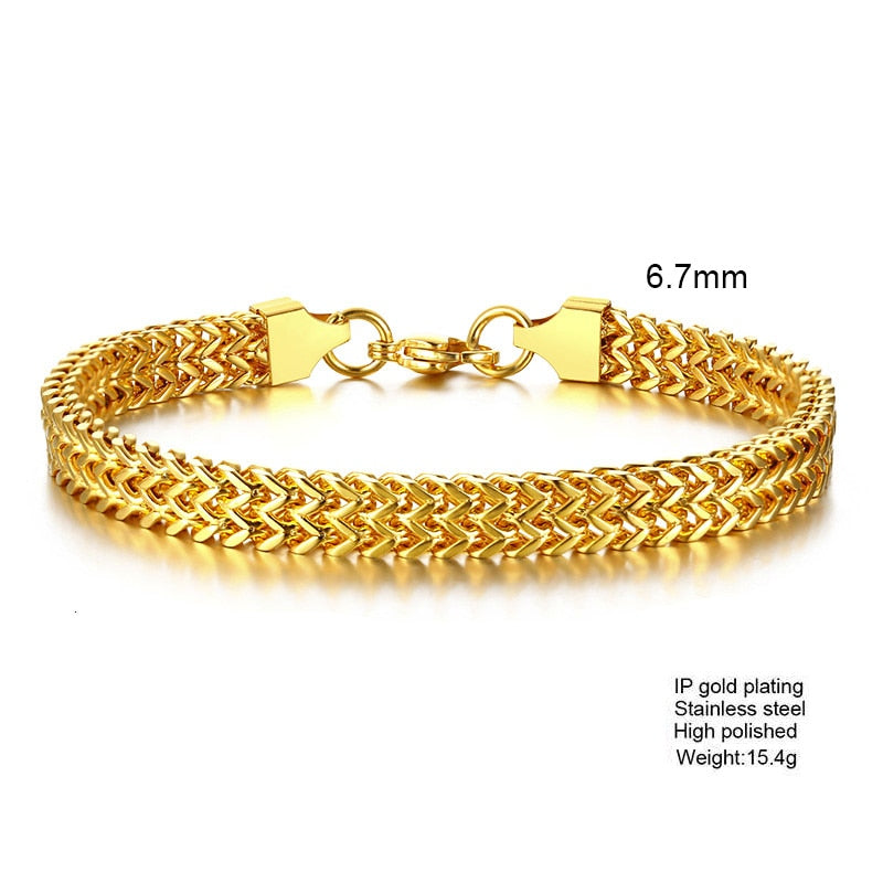 STYLISH STAINLESS STEEL BALI FOXTAIL CHAIN ​​BRACELET