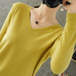 V-neck Knitwear Long Sleeve Loose Cashmere Sweater