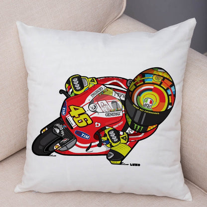 Super Soft Plush Cartoon Sport Motorcycle Pillow