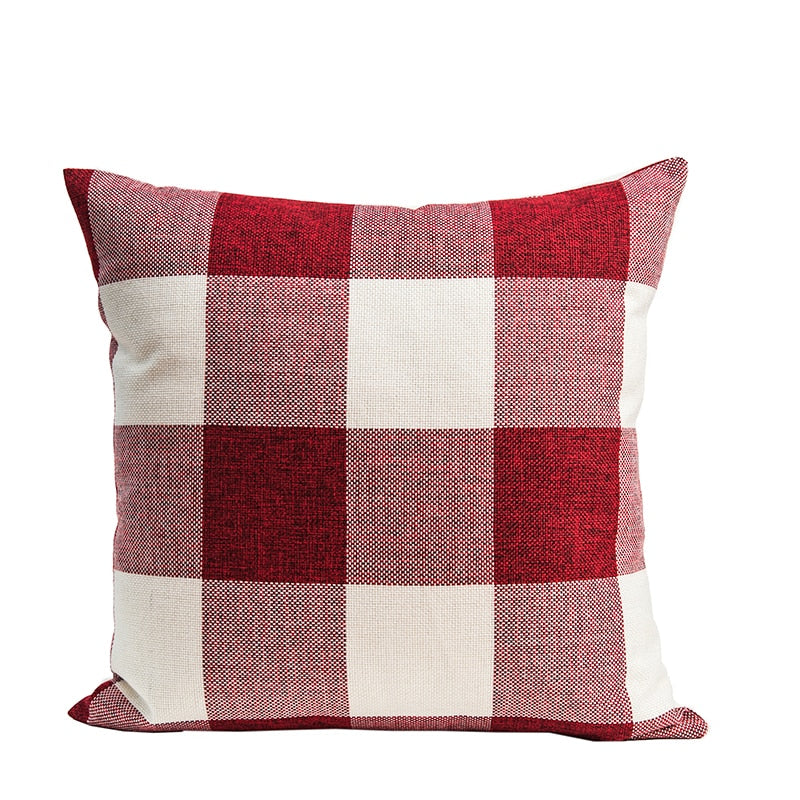 Classic Fashion Plaid Cushion Cover Geometric Stripe Home Decorative Throw Pillow Case Sofa Cushions Car Bed Seat Pillow Cases