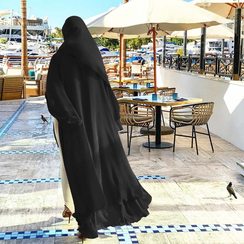 Vetement Femme Öffnen Abaya Dubai Türkei Abayas für Frauen