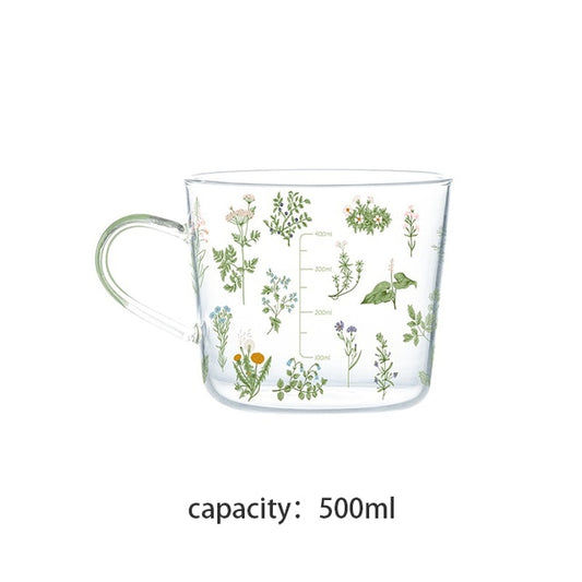 Creative Cartoon Flower Coffee Mug Home Office Glass Water Cup Handgrip Milk Breakfast Drink Cup DROPSHIPPING