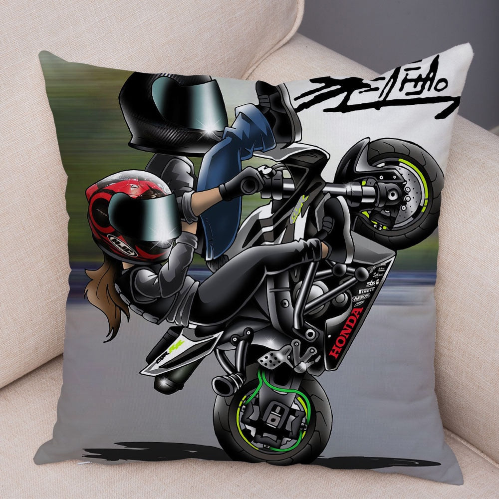 Extreme Sport Pillow Cover Decor Cartoon