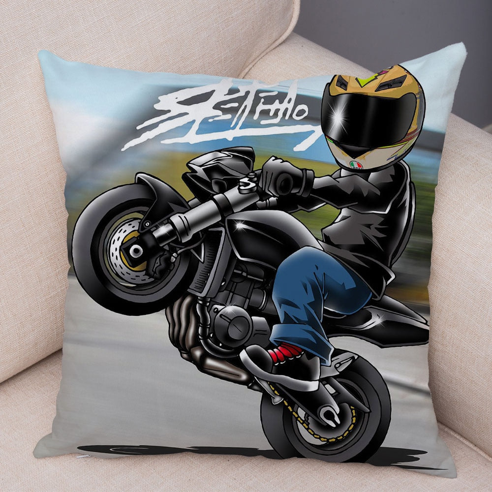 Extreme Sport Pillow Cover Decor Cartoon