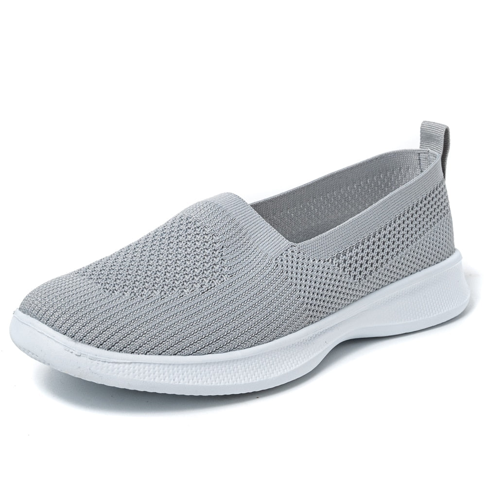 Sommer Damenschuhe gestrickte Socke Damen Turnschuhe Slip on Schuhe leichte Wohnungen Damen Sportschuhe plus Größe Slipper plus Größe