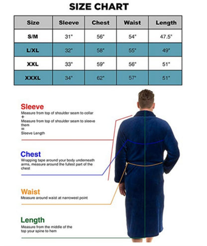 Men's Bathrobe Man Winter Warm Casual Flannel Robe Sleepwear Long Sleeve Plush Shawl Male Bath Robe Lounge Nightgown Home Clothes