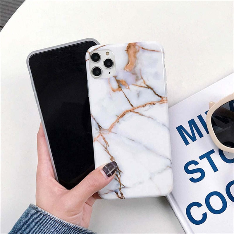 Ottwn Marble Stone Texture Phone Case For iPhone