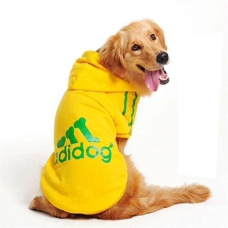 Winter Dog Clothes Adidog Sport Hoodies Sweatshirts Warm Coat Clothing