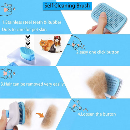 Dog Hair Remover Brush Cat Dog Hair Grooming And Care Comb For Long Hair Dog Pet Removes Hair Cleaning Bath Brush Dog Supplies
