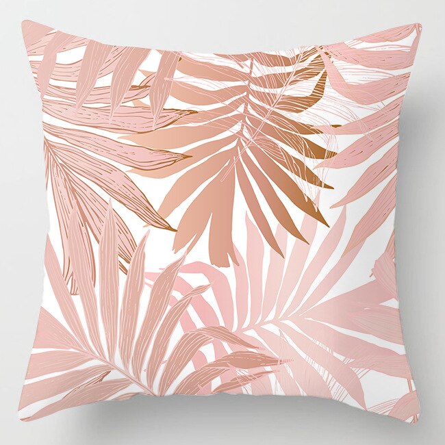 Pink Feather Pillowcase Decorative Sofa Pillow Case Bed Cushion Cover Home Decor Car Cushion Cover Cute Pillow Case 45*45cm