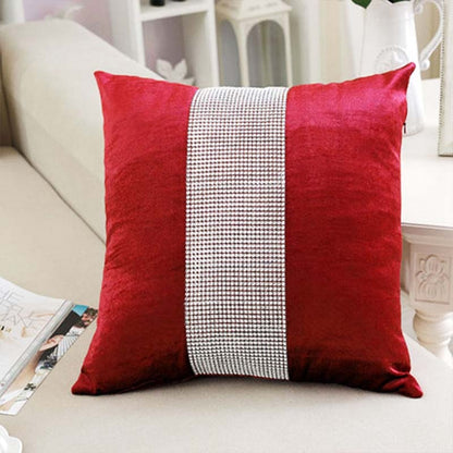 Decorative Pillow Case Flannel Diamond Patckwork Modern Simple Throw Cover Cushion Cover Party Hotel Home Textile 45cm*45cm