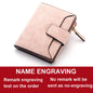 Fashion Women Wallets Free Name Engraving New Small Wallets Zipper PU Leather Quality Female Purse Card Holder Wallet