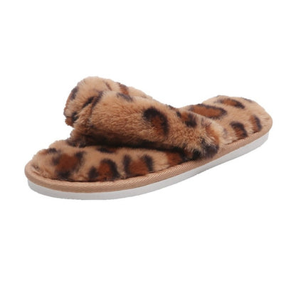 Woman Slippers Winter Shoes For Women Platform Home Slippers Faux Fur Warm Shoes Mid Heel Female Slides Plus Size 42