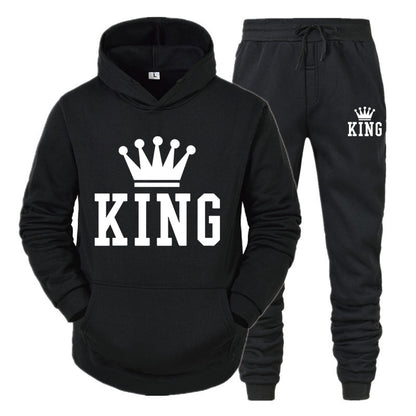 King Tracksuit Men Sets Winter Hoodies Pants 2 Piece Running Hoodies Men Autumn Sweatshirt Sport Joggers Sweatpants Suit Male