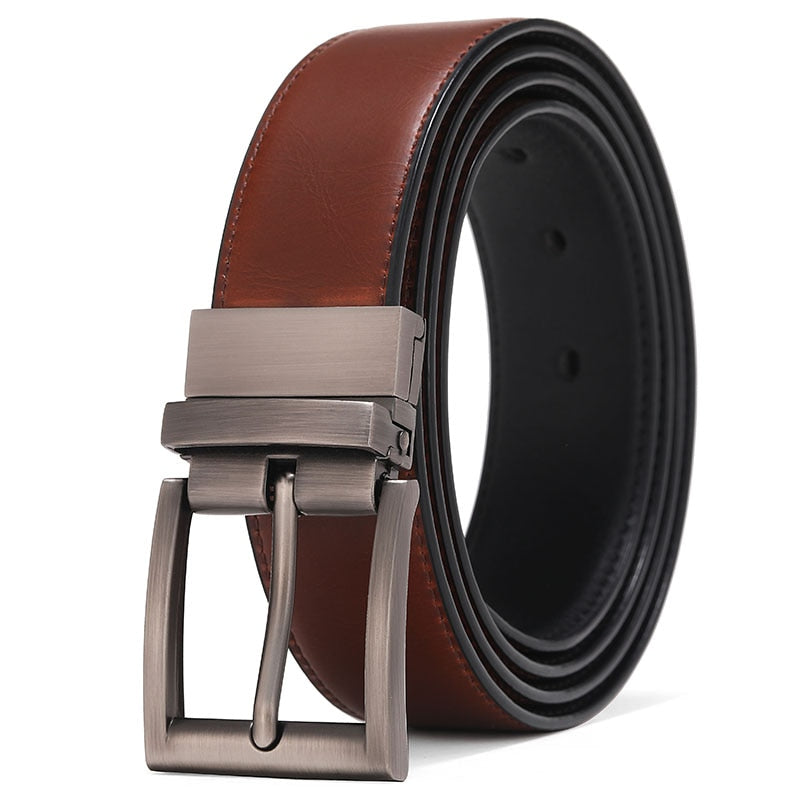 Men Reversible Casual High Quality Belt Man Genuine Leather Belt Male Strap Luxury Pants Jeans Dress Belts For Men
