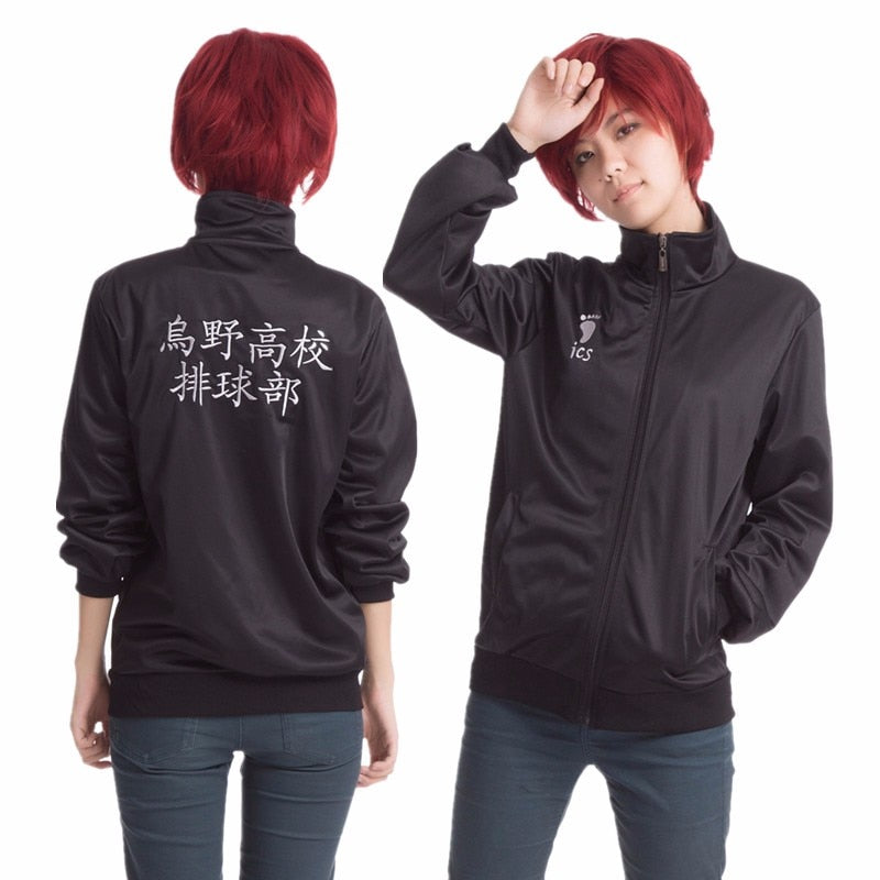 New Anime Haikyu Cosplay Jacket Haikyu Black