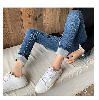 Winter Thick female Velvet Women High Waist Skinny Jeans Simple Fleece Warm Slim fit Stretch Ladies Casual Denim Pencil Pants