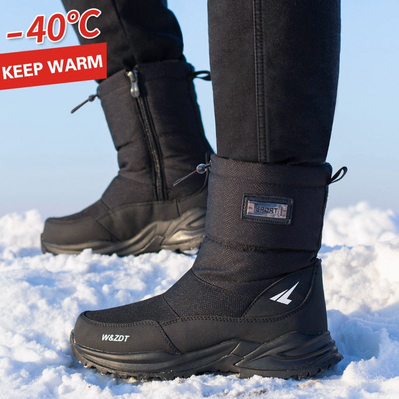 Männer Stiefel 2024 Winter Schuhe Männer Schnee Stiefel Wasserdicht