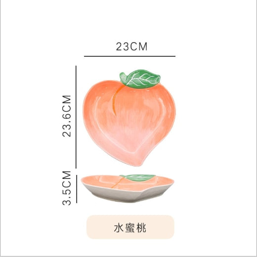 Fruit shaped ceramic salad plate creative cute household snack dish