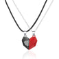 2Pcs Magnetic Paar Halskette Liebhaber Herz Abstand Gepaart Anhänger Projektion Halsketten Für Frauen Schmuck Valentinstag Geschenk