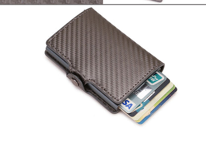 Carbon Fiber Rfid Card Holder Men Wallets Money Bag Zipper Purse Small Leather Mini Slim Wallets Vallet Carteira Masculina