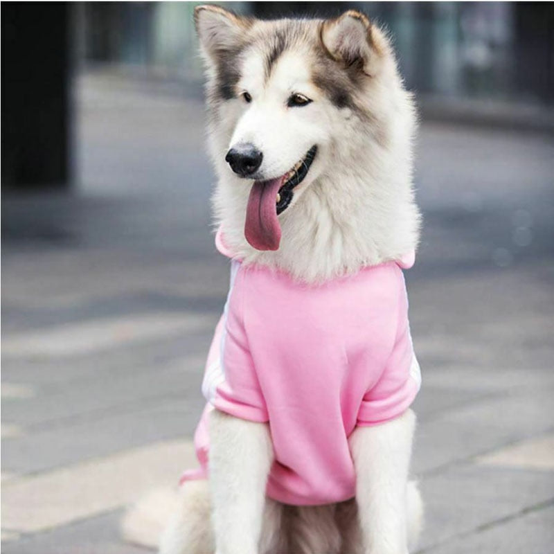 Winter Dog Clothes Adidog Sport Hoodies Sweatshirts Warm Coat Clothing