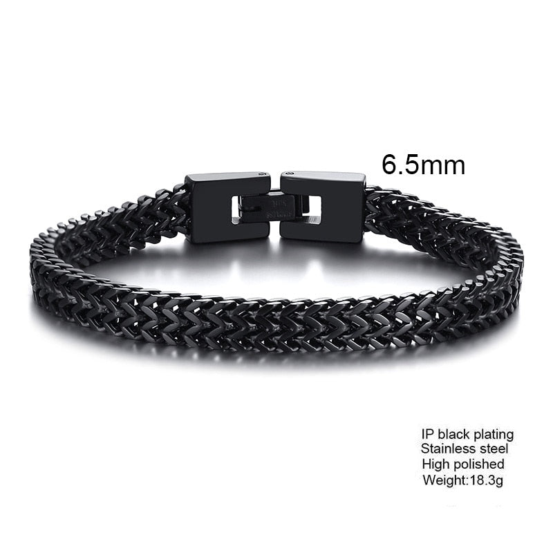 STYLISH STAINLESS STEEL BALI FOXTAIL CHAIN ​​BRACELET