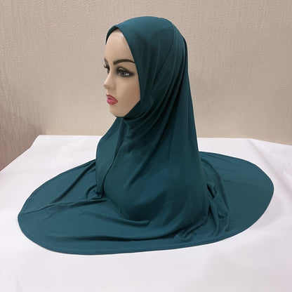 H124 plain große größe moslemisches hijab mit kinn teil top qualität Hijab