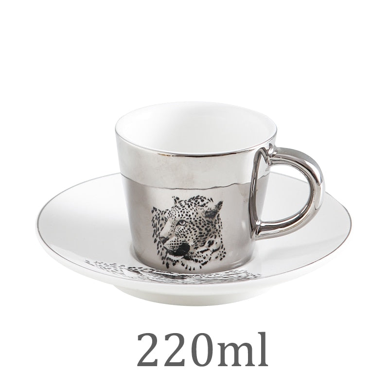 Kreative Pferd Anamorph Tasse Spiegel Reflexion Tasse Hummingbird Becher Luycho Kaffee Tee-Set Mit Bahn 90ml-220ml