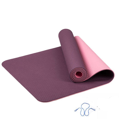 6MM density TPE Yoga Mat Exercise Pad Non-slip Folding Gym Fitness