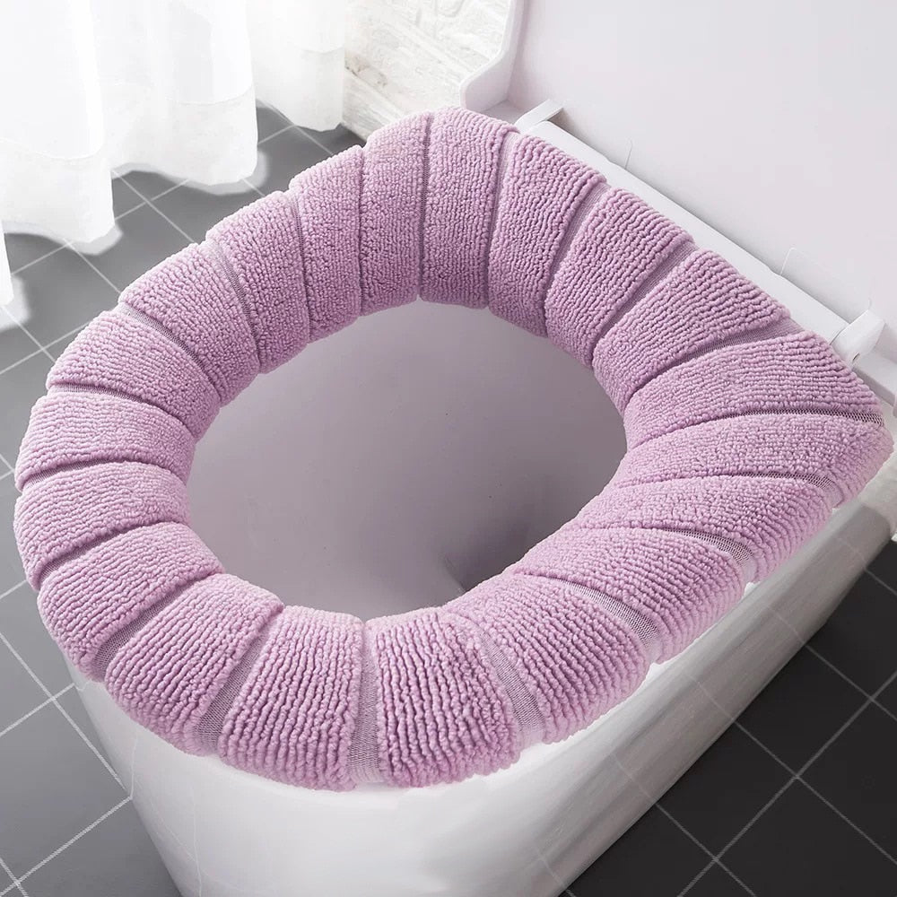 Universal Toilet Seat Cover Pumpkin Pattern Closestool Mat Soft Warm Toilet Seat Cushion Bathroom