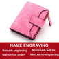 Fashion Women Wallets Free Name Engraving New Small Wallets Zipper PU Leather Quality Female Purse Card Holder Wallet