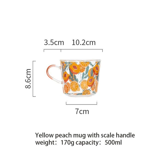 Creative Cartoon Flower Coffee Mug Home Office Glass Water Cup Handgrip Milk Breakfast Drink Cup DROPSHIPPING