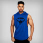 Brand Gym Clothing Mens Bodybuilding Hooded Tank Top