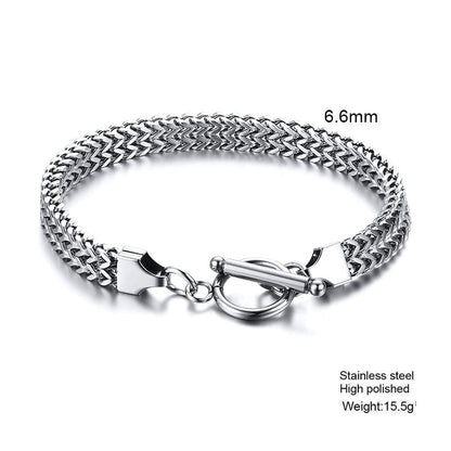 STYLISH STAINLESS STEEL BALI FOXTAIL CHAIN ​​BRACELET