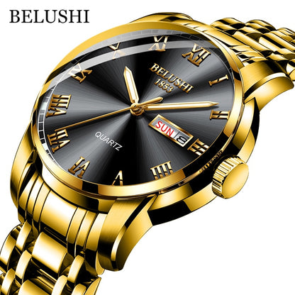 Stainless Steel Business Date Watch Waterproof