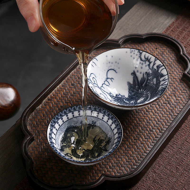 Chinesische Keramik Tee-set Tee-Set Kleine Tee Tasse Einzigen Tasse Blau und Weiß Porzellan Tasse Persönliche Tasse Tasse master Tasse