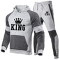 König Trainingsanzug Männer Sets Winter Hoodies Hosen 2 Stück Laufende Hoodies Männer Herbst Sweatshirt Sport Jogger Jogginghose Anzug Männlichen