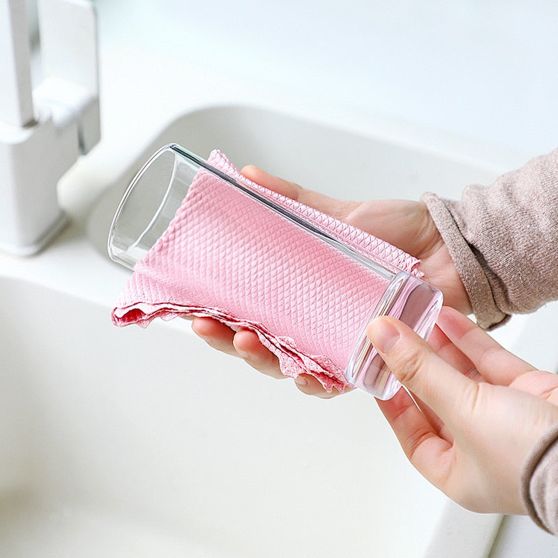 5Pcs Küche Reinigung Handtuch Anti-Fett Putzlappen Resorbierbaren