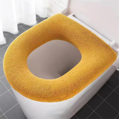 Universal Toilet Seat Cover Pumpkin Pattern Closestool Mat Soft Warm Toilet Seat Cushion Bathroom